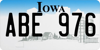IA license plate ABE976