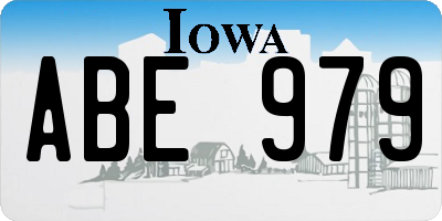 IA license plate ABE979