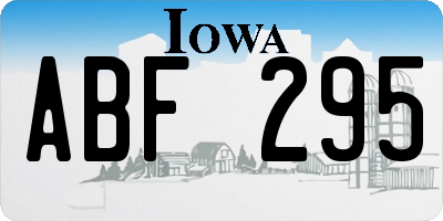 IA license plate ABF295