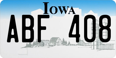 IA license plate ABF408