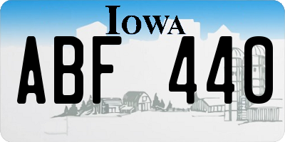 IA license plate ABF440