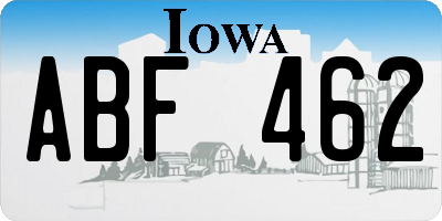 IA license plate ABF462