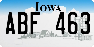 IA license plate ABF463