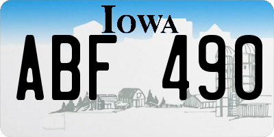 IA license plate ABF490