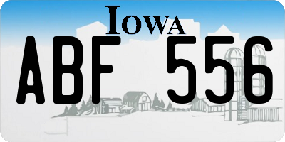 IA license plate ABF556