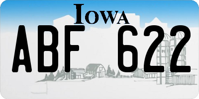 IA license plate ABF622