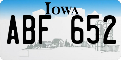 IA license plate ABF652