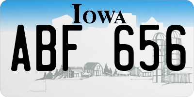 IA license plate ABF656
