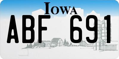 IA license plate ABF691