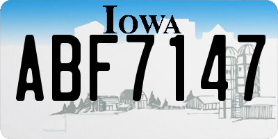 IA license plate ABF7147