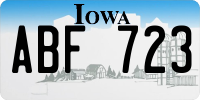 IA license plate ABF723