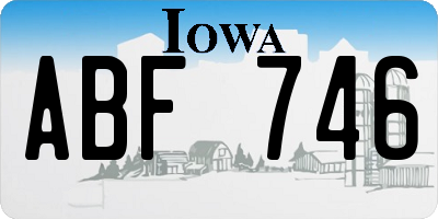 IA license plate ABF746