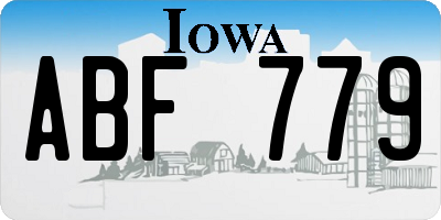 IA license plate ABF779