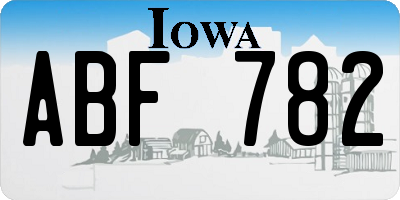 IA license plate ABF782