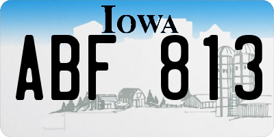 IA license plate ABF813