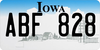 IA license plate ABF828