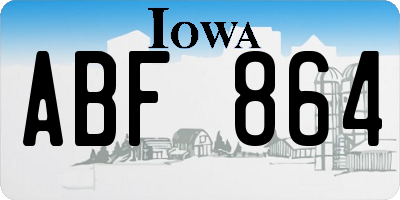 IA license plate ABF864