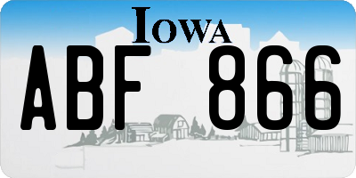 IA license plate ABF866
