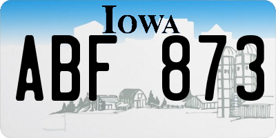 IA license plate ABF873