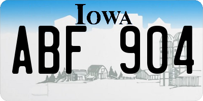 IA license plate ABF904