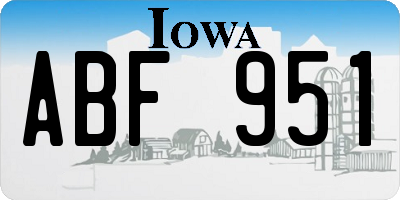 IA license plate ABF951