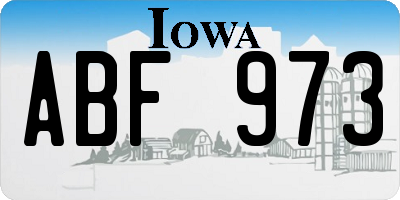 IA license plate ABF973