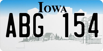 IA license plate ABG154