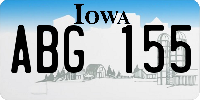 IA license plate ABG155