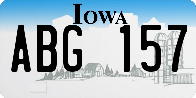 IA license plate ABG157