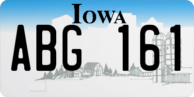 IA license plate ABG161