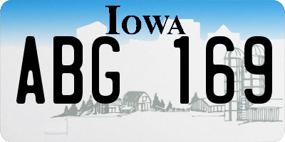 IA license plate ABG169