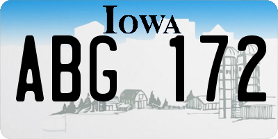 IA license plate ABG172