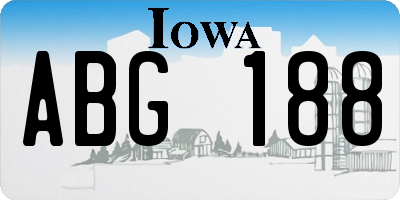 IA license plate ABG188