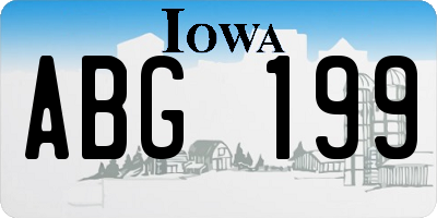 IA license plate ABG199