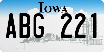 IA license plate ABG221