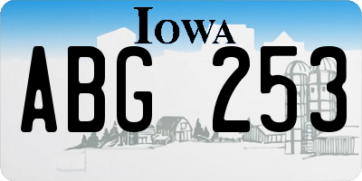 IA license plate ABG253