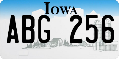 IA license plate ABG256