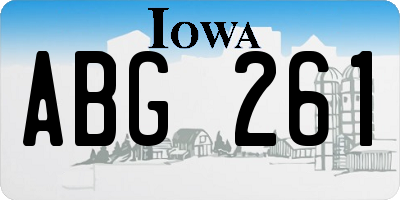 IA license plate ABG261