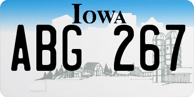 IA license plate ABG267
