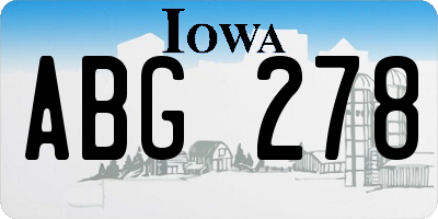 IA license plate ABG278