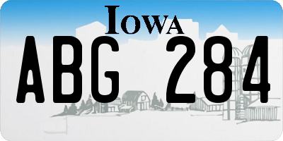 IA license plate ABG284