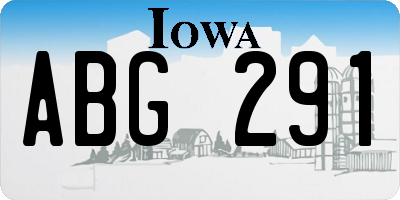 IA license plate ABG291