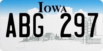 IA license plate ABG297