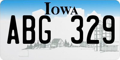 IA license plate ABG329