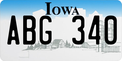 IA license plate ABG340