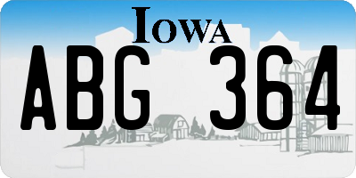 IA license plate ABG364