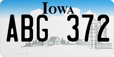 IA license plate ABG372