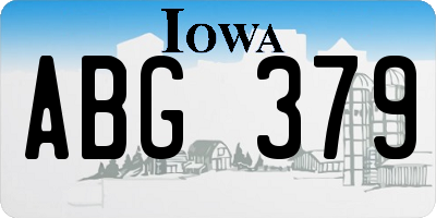 IA license plate ABG379