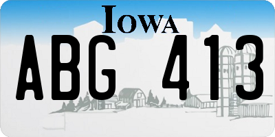 IA license plate ABG413