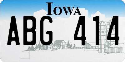 IA license plate ABG414